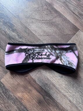 Racks & Rhinestones by Bone Collector Pink Camo Fleece Ear Warmer